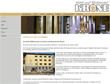 Tablet Screenshot of hotel-krone-geislingen.de
